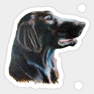 Flatcoated retriever - color Sticker